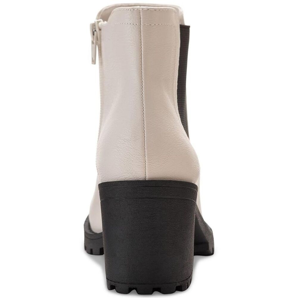 Sun + Stone Womens Morghan B/W Faux Suede Round Toe Ankle Boots Shoes New - Picture 2 of 3